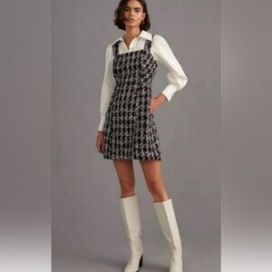 Anthropologie - Chic Black and White Tweed Dress